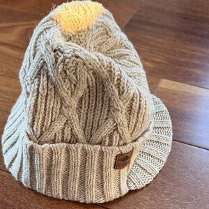 NWOT 100% Wool Knit Beanie w/ Brim